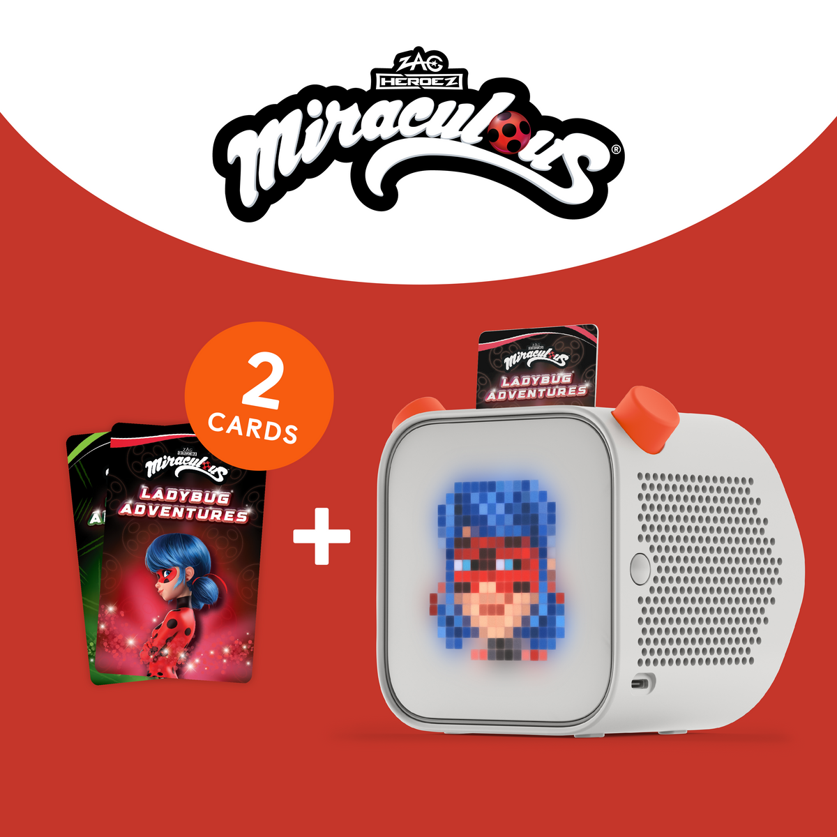 Yoto Player + Miraculous: Cat Noir & Ladybug Bundle